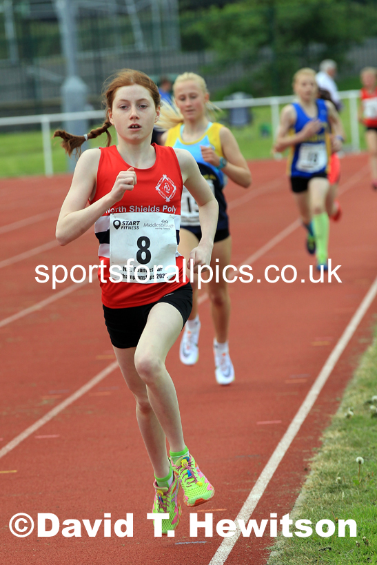 Women and Girls 1500 metres, 2022 North Eastern Track and Field Champs., Middlesbrough. David T. Hewitson/Sports for All Pics